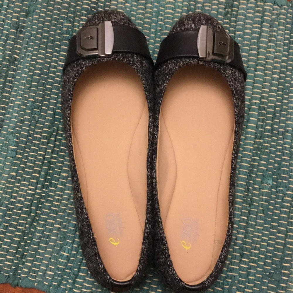 E360 Easy Spirit flats, grey, 7.5w